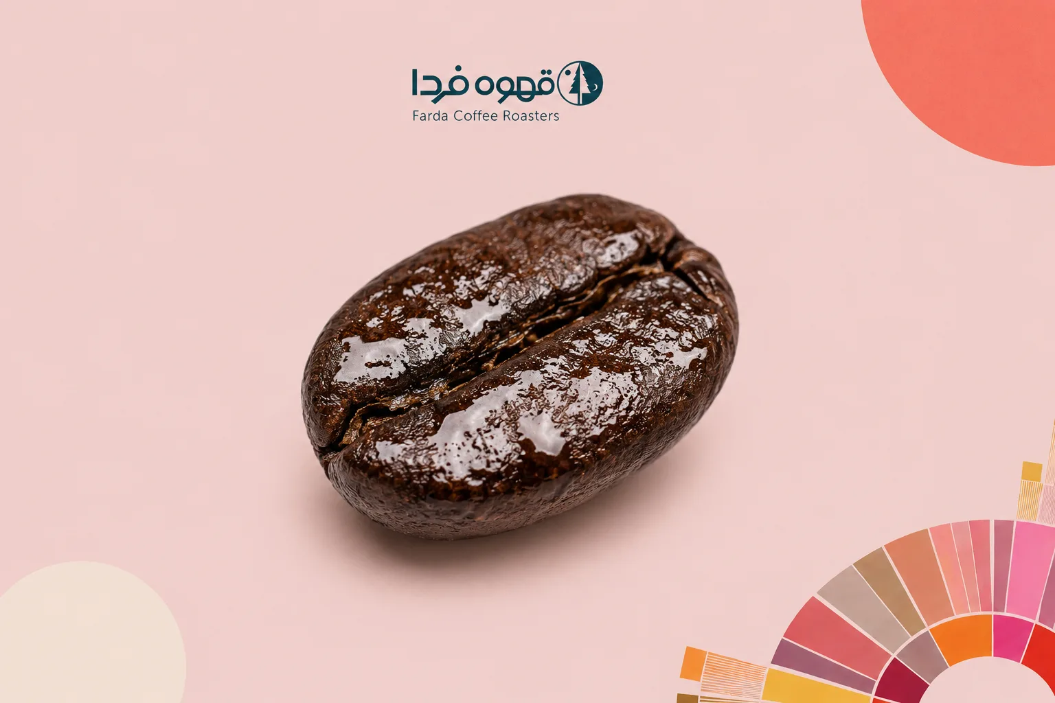 دانه قهوه با رست دارک و روغن سطحی